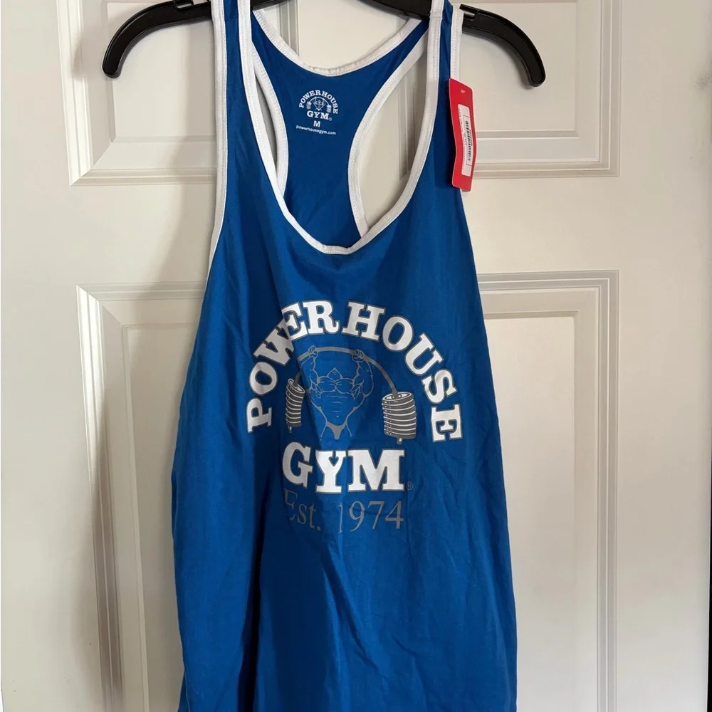 Powerhouse Gym Men's Royal Blue Racerback Tank Top - Picture 1 of 3